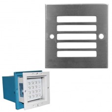 Φωτιστικό Χωνευτό Τετράγωνο με Γρίλιες LED 1W 230V 3100K Θερμό Φως Αλουμινίου Inox 9632 IP54